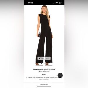 Norma Kamali Elegant Black Sleeveless Jumpsuit